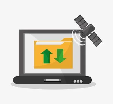 File laptop and document design Stockillustratie
