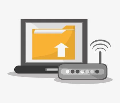 File laptop and document design Illustrazione stock