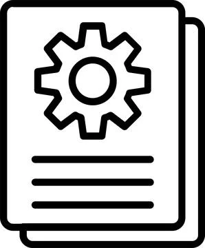 File Line Icon Design Stock Illustration