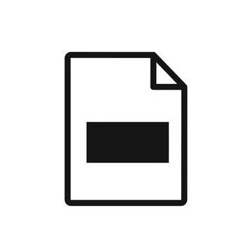 File line icon isolated on white background. Black flat thin icon on modern.. Stock Illustration