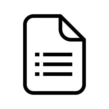 File list icon line isolated on white background. Black flat thin icon on m.. Stock Illustration