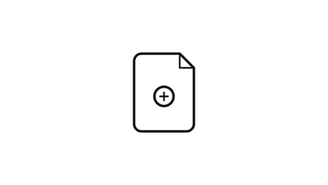 File Management Action Interative Document Icons Loop Video stock 334762977