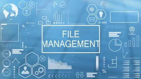 File Management, Animated Typography Stock Footage 116357670