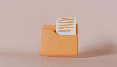 File management concept archive for reports, folder with files, paper icon Stock Photos