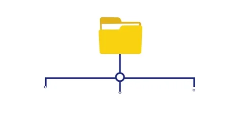 File management concept with directory and subdirectory of files animation Stock Footage 240862014