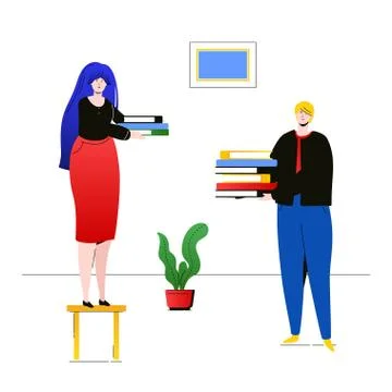 File management - flat design style colorful illustration Stock Illustration