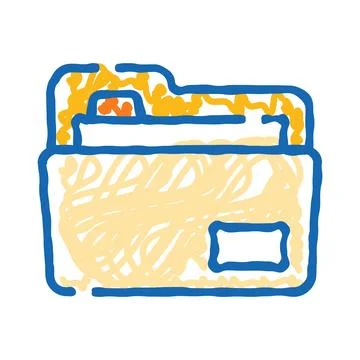 File management folders organizing documents and information Illustrazione stock