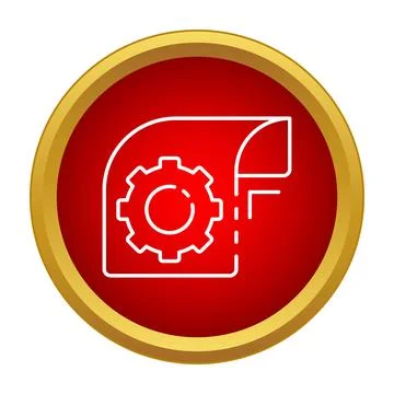 File management with gear icon for settings Stock Illustration