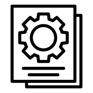 File management icon outline vector. Online teamwork イラスト素材