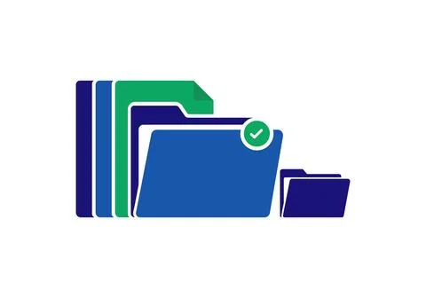 File Manager Icon. Folder Organization, Document Storage, Data Management 스톡 일러스트