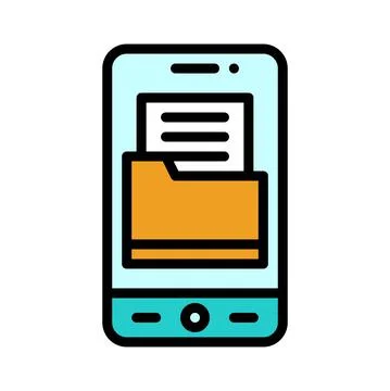 File manager icon, Mobile application vector illustration Stock Illustration