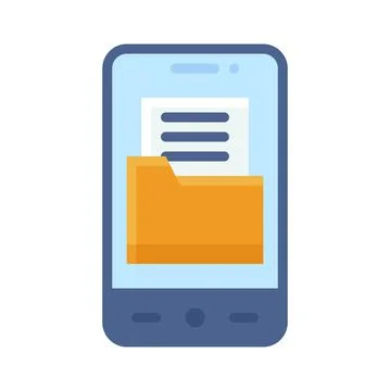 File manager icon, Mobile application vector illustration Stock Illustration