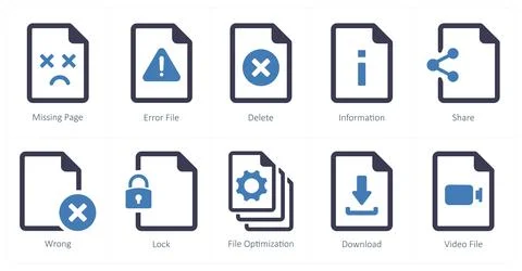 File as missing page, error file, delete Stock Illustration