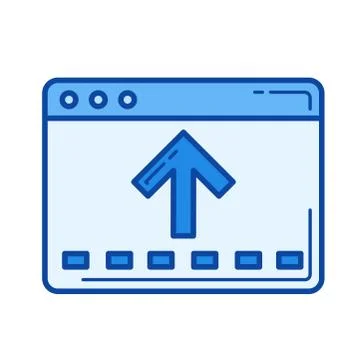 File moving line icon. Stock Illustration