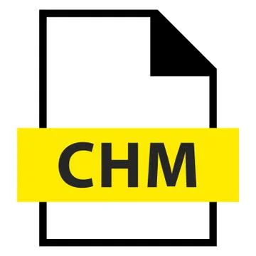 File Name Extension CHM Type Illustrazione stock