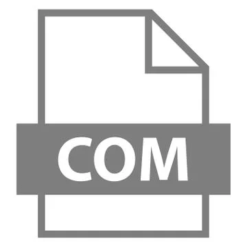 File Name Extension COM Type 스톡 일러스트