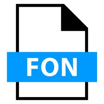 File Name Extension FON Type Stock Illustration