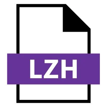 File Name Extension LZH Type 스톡 일러스트