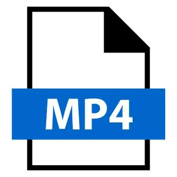 File Name Extension MP4 Type Illustrazione stock