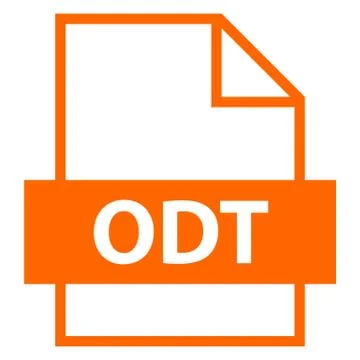 File Name Extension ODT Type Illustrazione stock