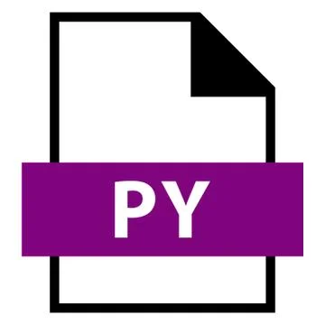 File Name Extension PY Type Illustrazione stock