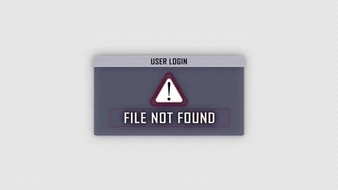 FILE NOT FOUND Glitch Text Animation on Alpha Channel, Loop Stock Footage 277868926