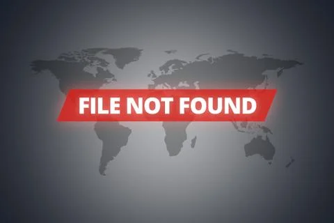 File Not Found Message on Screen 스톡 일러스트