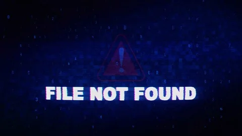 File not Found Text Digital Noise Twitch Glitch Distortion Effect Error Stock Footage 106694373