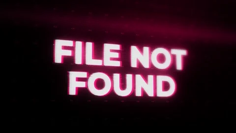 File not Found Warning Alert Error Message flashing on Screen, Computer system Stock Footage 246956203