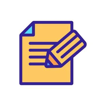 File for notes icon vector. Isolated contour symbol illustration Illustrazione stock