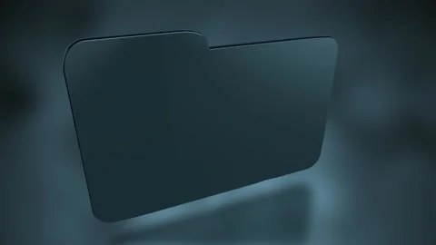 File or folder icon rotates in 3d in seamless loop. Stock Footage 118605349
