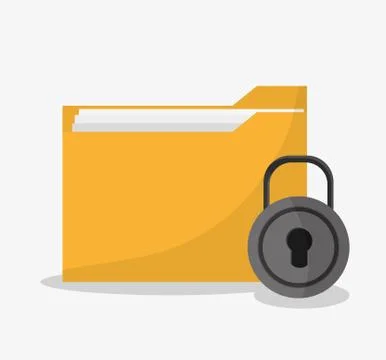 File padlock and document design Illustrazione stock