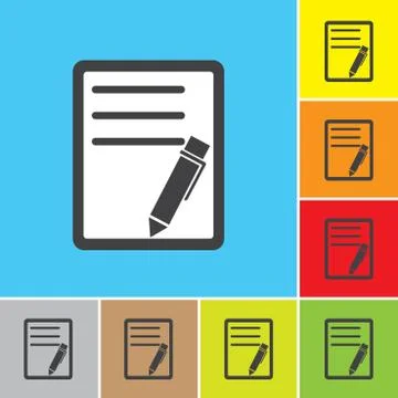 File, paper, icon, vector. Stock Illustration