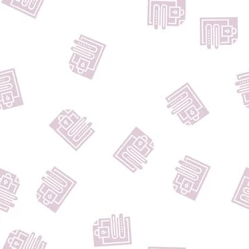 File password glyph seamless pattern sign Illustrazione stock