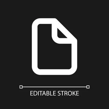 File pixel perfect white linear ui icon for dark theme イラスト素材