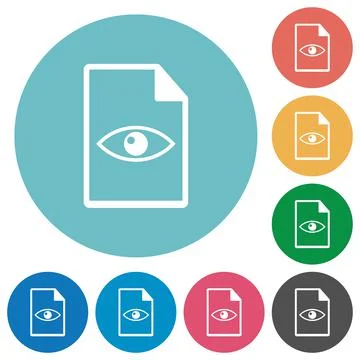 File preview flat round icons 스톡 일러스트