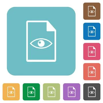 File preview rounded square flat icons 스톡 일러스트