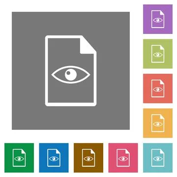 File preview square flat icons 스톡 일러스트