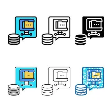 File range compression digital processing color icon vector Stock Illustration