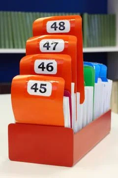 File for registration of books Stock Photos