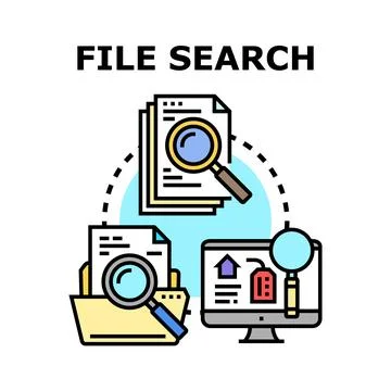 File search concept vector illustration design イラスト素材