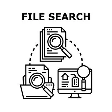 File search concept vector illustration design Stock Illustration