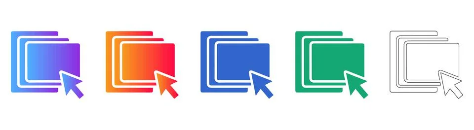 File Selection and Document Management Icon Set イラスト素材