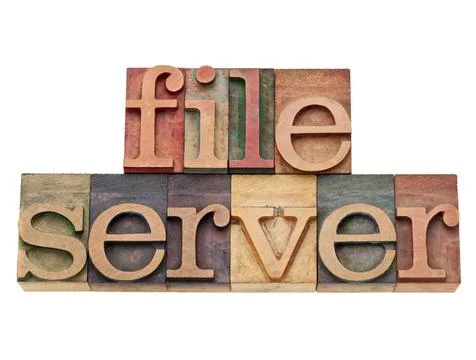  file server - conputer network concept file server - computer network con... Stock Photos