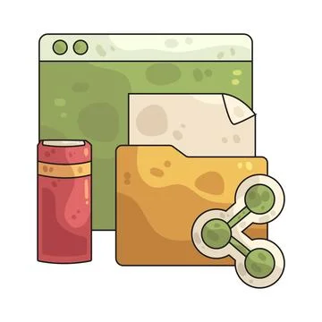 File share illustration Stock Illustration