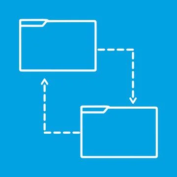 File share thin line icon Stock Illustration