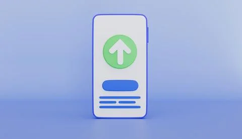 File sharing and collaboration, Upload file on mobile phone, Cloud storage 스톡 일러스트