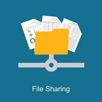 File sharing concept. Stock Illustration