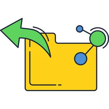 File sharing icon vector data document folder Illustrazione stock