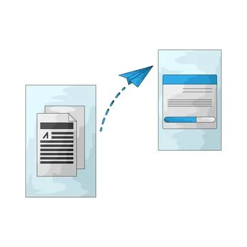 File Sharing illustration Illustrazione stock